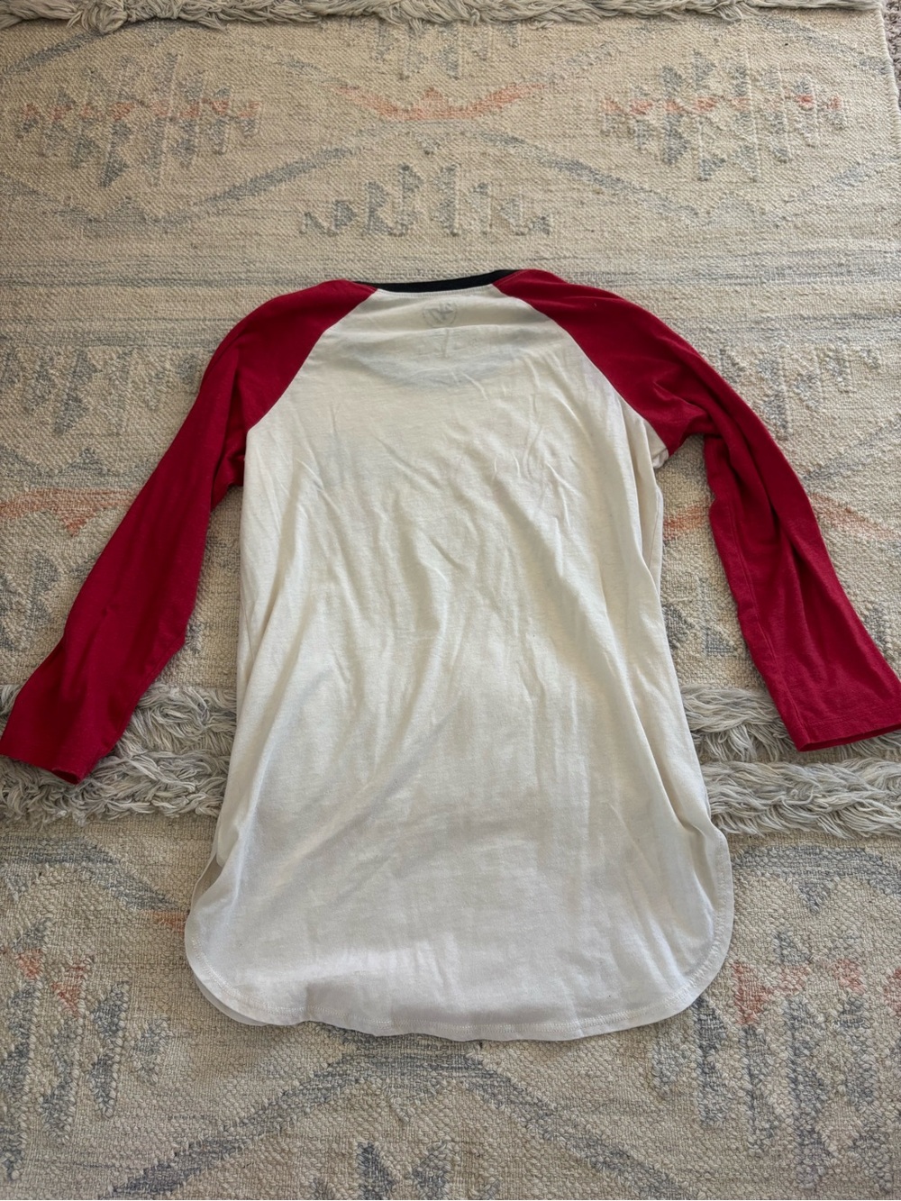 '47 Brand Houston Rockets Cream White and Red Raglan Tee - Picture 5 of 8